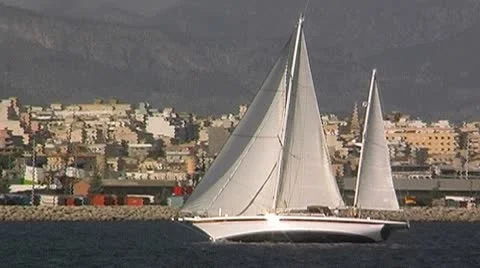 Sailing yacht 30 Stock Footage 8926908