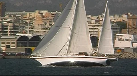 Sailing yacht 31 Stock Footage 8926880