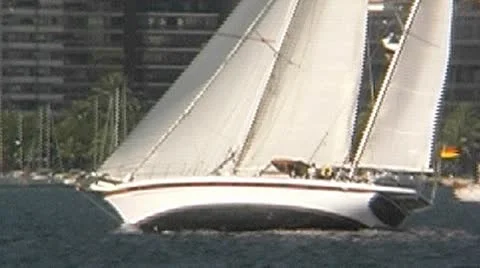Sailing yacht 32 Stock Footage 8926833