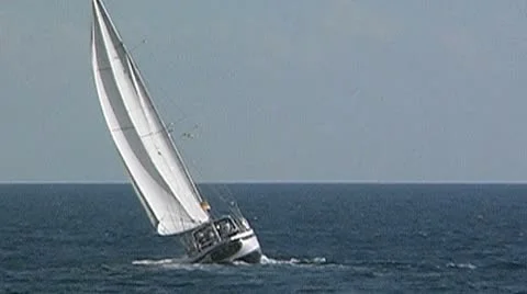 Sailing yacht 34 Stock Footage 8926802