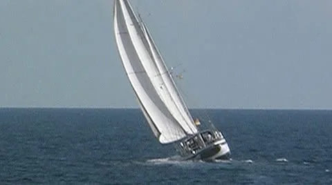 Sailing yacht 35 Stock Footage 8846598