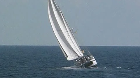 Sailing yacht 35 Stock Footage 8926792