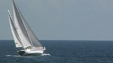 Sailing yacht 36 Stock Footage 8926775