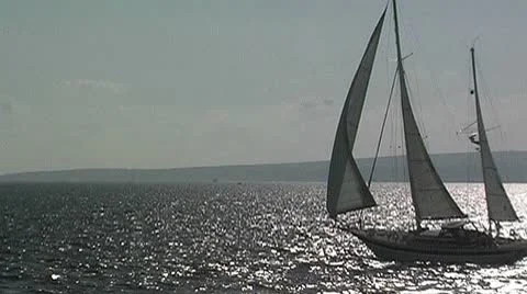 Sailing yacht 44 Stock Footage