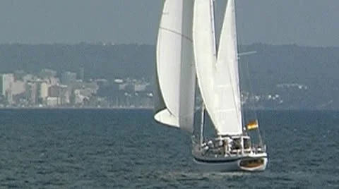 Sailing yacht 52 Stock Footage 8926420