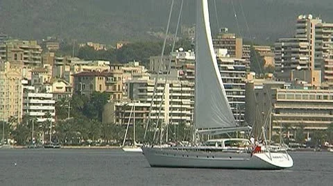 Sailing yacht 6 Stock Footage 8924414