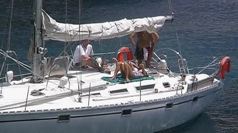 Sailing yacht 63 Stock Footage 8845806