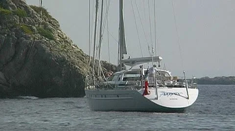 Sailing yacht 71 Stock Footage 8926236