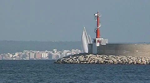 Sailing yacht 79 Stock Footage 8841700
