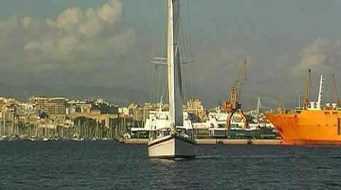 Sailing yacht 85 Stock Footage 8841591