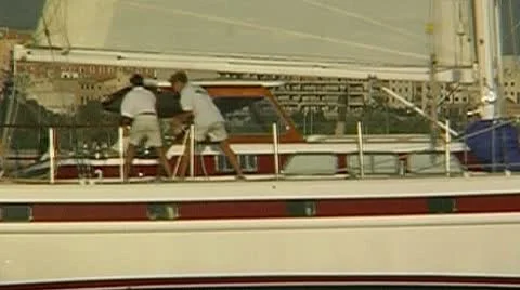 Sailing yacht 87 Stock Footage 8841505