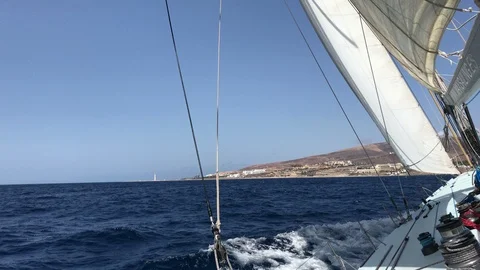 Sailing yacht boat Stock Footage 103807905