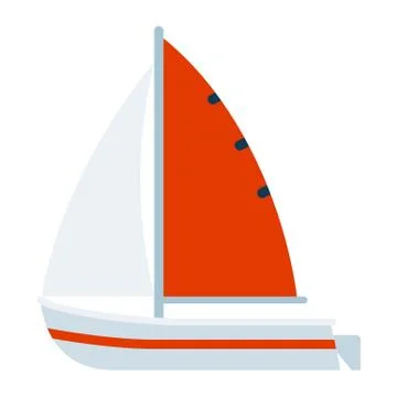 Sailing yacht Boats types vector icon flat isolated. Stock Illustration