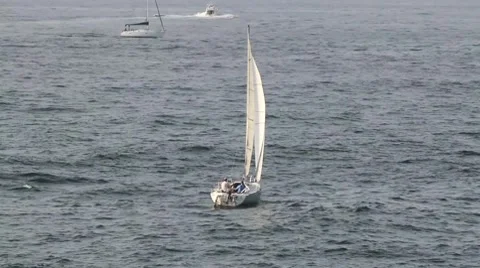 Sailing yacht Stock Footage 7899041