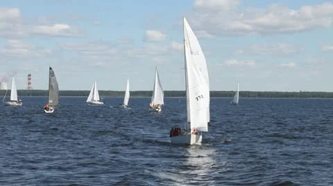 Sailing yacht Video stock 10755717