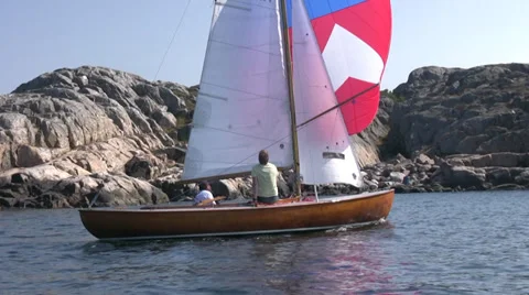 Sailing yacht Vídeo Stock 32251283