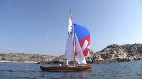 Sailing yacht Vídeo Stock 32251329