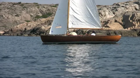 Sailing yacht Vídeo Stock 32251579