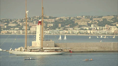 A sailing yacht Stock Footage 35836641