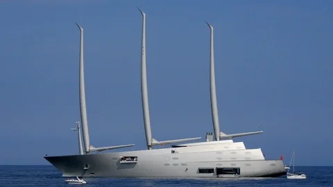 Sailing yacht A Stock Footage 91559093