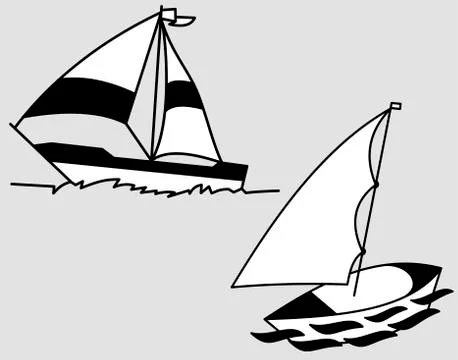 Sailing yacht Stock Illustration