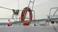 Sailing yacht in motion, racing, extreme sports, active rest POV HD Footage