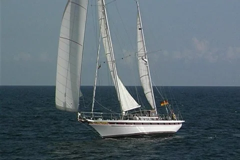 Sailing Yacht  - NTSC Video stock 366993