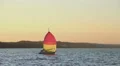 Sailing yacht in open sea, magnificent seascape, extreme sports HD Footage