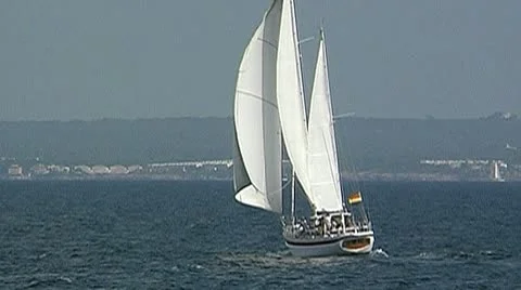 Sailing yacht51 Stock Footage 8846076