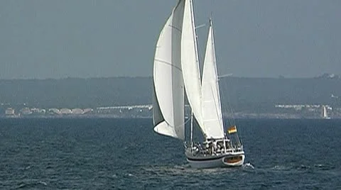 Sailing yacht51 Stock Footage 8928721