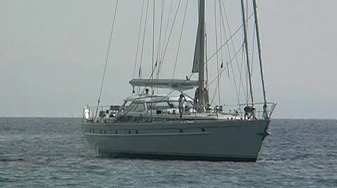 Sailing yacht70 Stock Footage 8845638