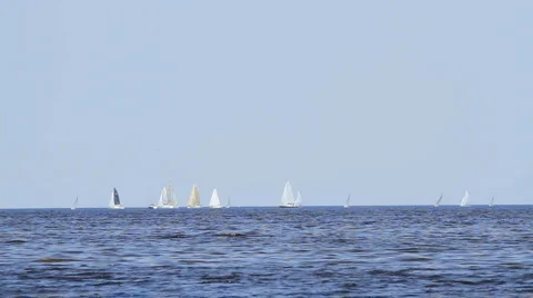 Sailing yachts Video stock 6531302