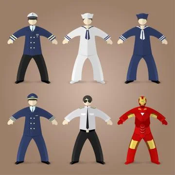 Sailor and pilot captains イラスト素材