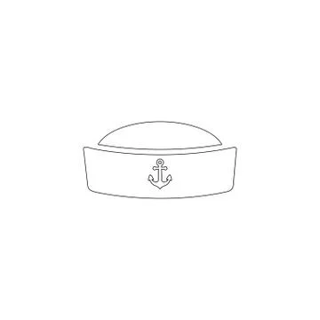 Sailor cap. flat vector icon Stock Illustration