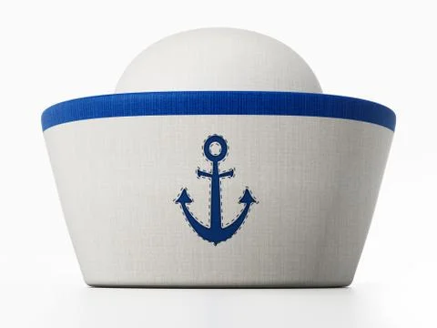 Sailor hat with anchor icon isolated on white background Stock Illustration