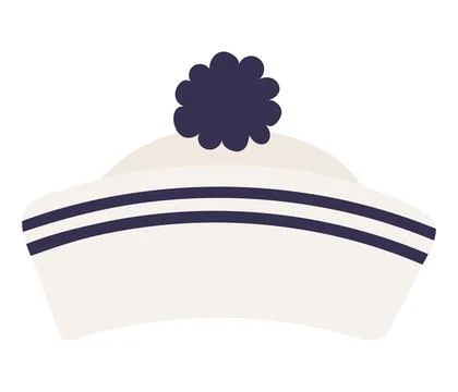 Sailor hat, cap isolated Stock Illustration