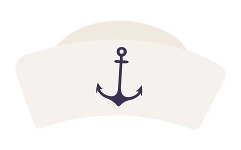 Sailor hat, cap isolated Stock Illustration