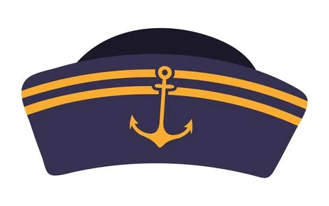 Sailor hat, cap isolated Stock Illustration