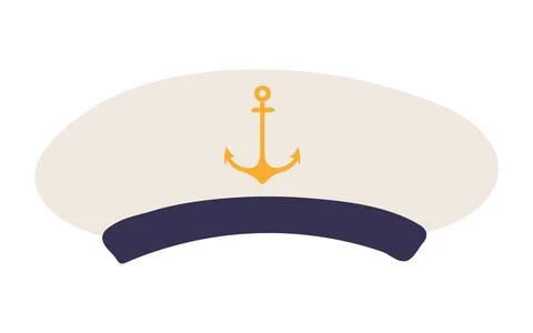 Sailor hat, cap isolated Stock Illustration