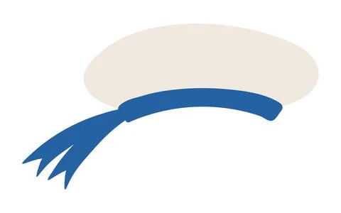 Sailor hat, cap isolated Stock Illustration