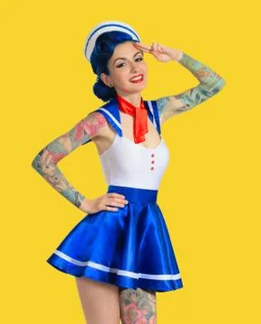 Sailor salutes Stock Photos