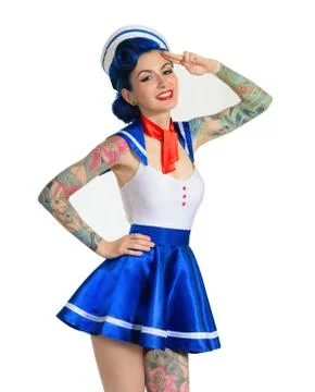 Sailor salutes Stock Photos