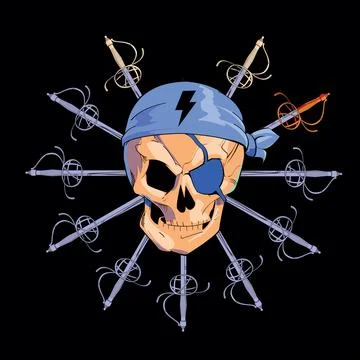 Sailor skull Illustrazione stock