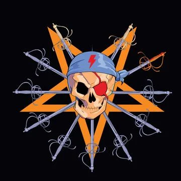 Sailor skull Illustrazione stock