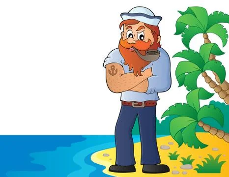 Sailor topic image Stock Illustration