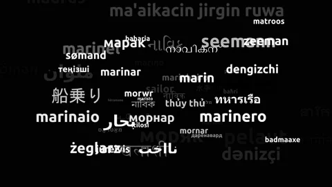 Sailor Translated in 59 Worldwide Languages Endless Looping 3d Zooming Wordcl Stockbeeldmateriaal 145198282
