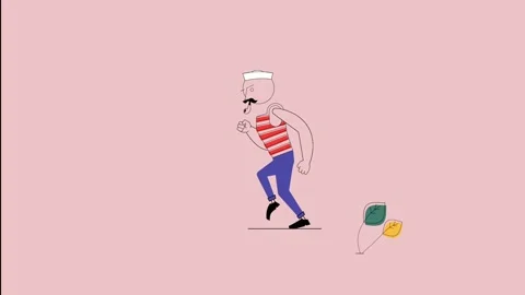 A sailor walking loop 動画素材 164032972