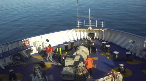 Sailors on the ferry Stock Footage 62934466