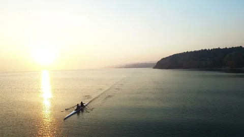 Sailors Rowing Team - Team Concept Stock Footage 154934804