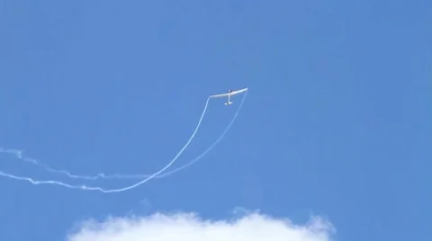 Sailplane performing aerobatics Stock Footage